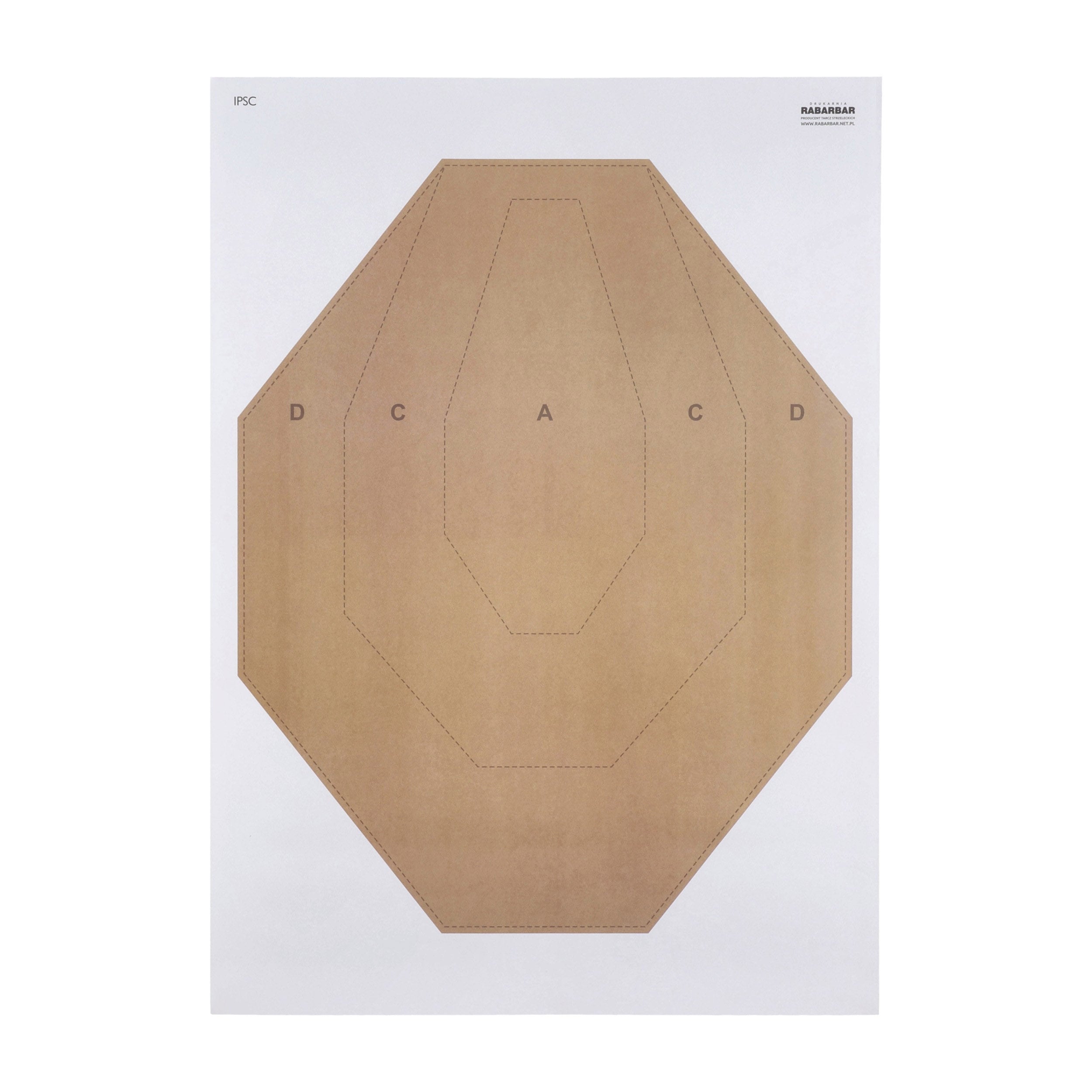 Tarcza Strzelecka papierowa IPSC 500 × 700 mm – Pakiet 50 szt.