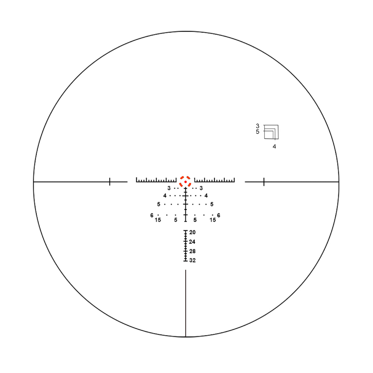 Taktyczna siatka celownicza MRB-W BDC z podświetleniem Red Green w lunecie Redwin 1-6x24