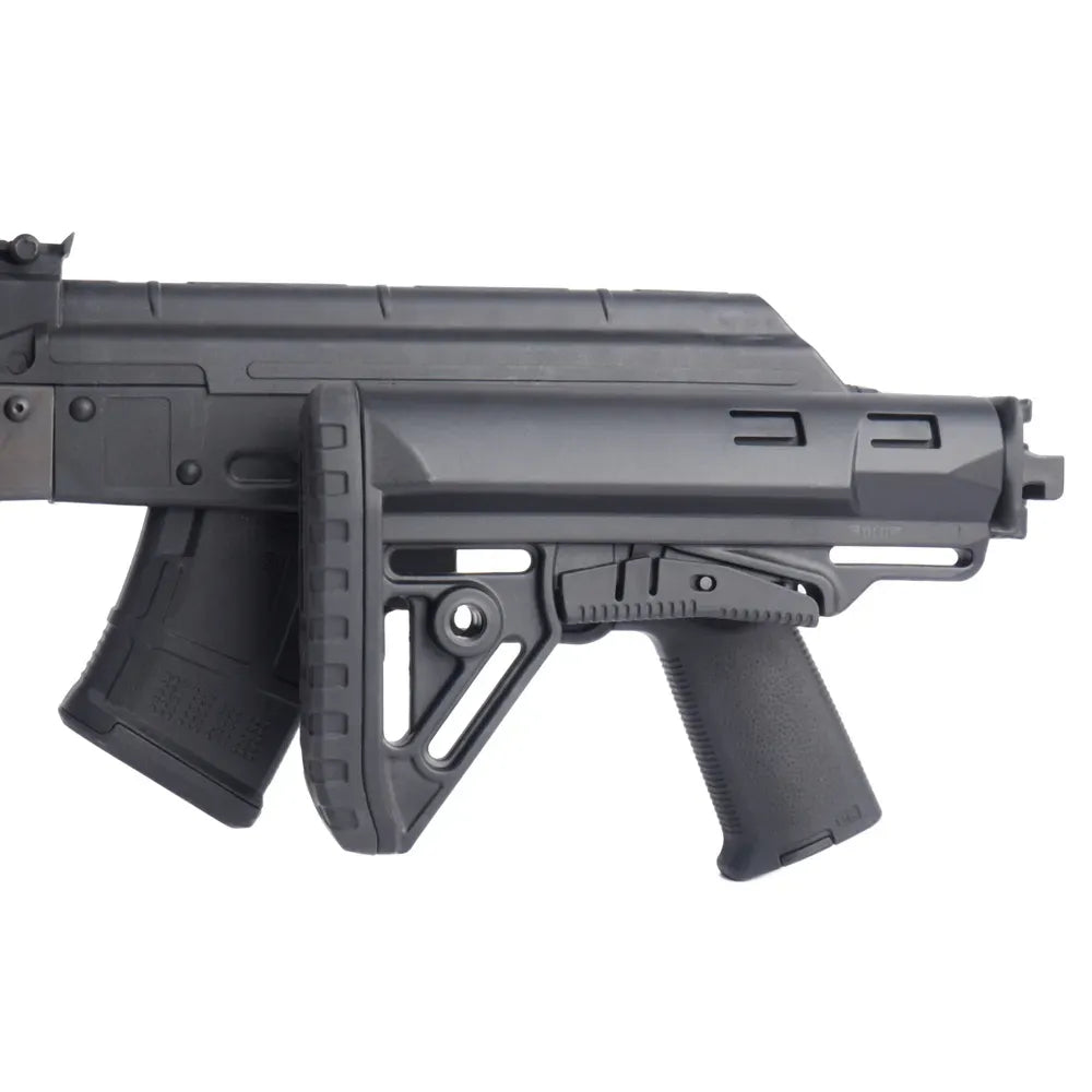 DLG Tactical DLG-147 – składany adapter kolby Mil-Spec do AK-47/AKM, widok z boku złożony