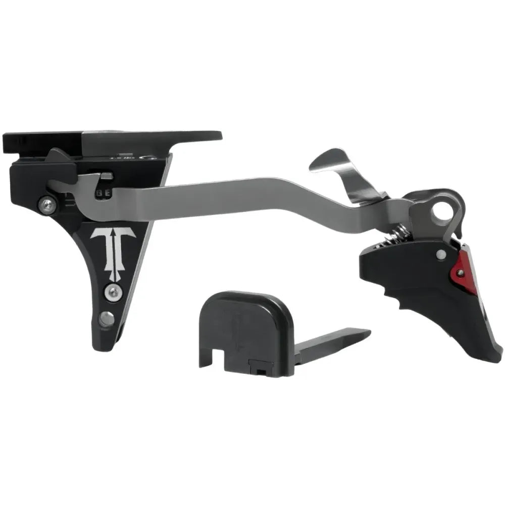 TriggerTech ACE Trigger do Glock – kompletny system spustowy, czarna obudowa z czerwonym językiem