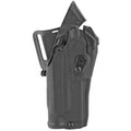 Czarna matowa kabura taktyczna Safariland 6395RDS z montażem UBL Mid-Ride do pistoletu Glock 17 z kolimatorem i latarką