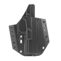 Czarna polimerowa kabura zewnętrzna OWB Bravo Concealment do pistoletu Glock 17 i 47 w wersji praworęcznej z regulacją retencji i szlufkami na pas 40mm