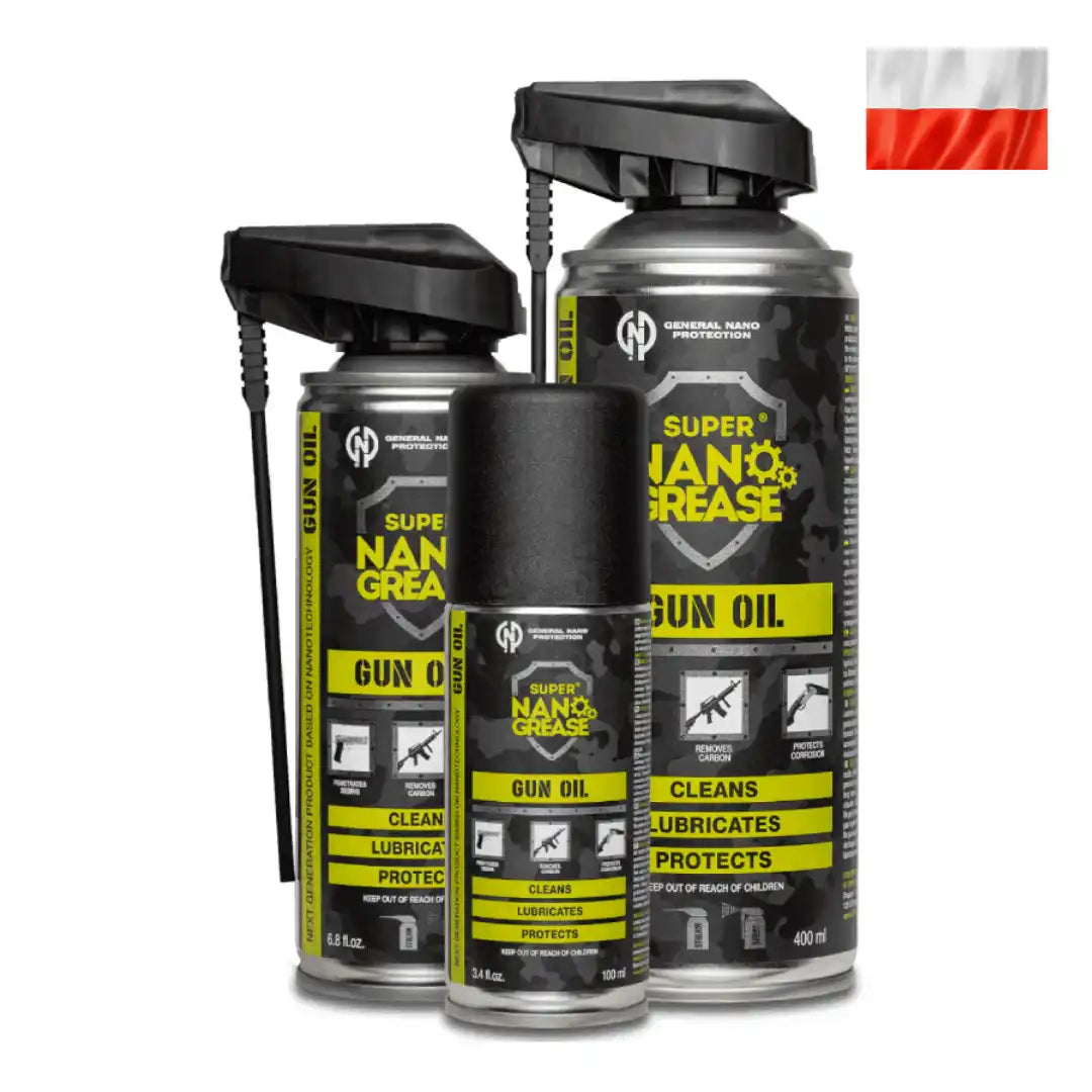 Super Nano Grease – olej do broni w sprayu, czyszczenie i smarowanie, różne pojemności