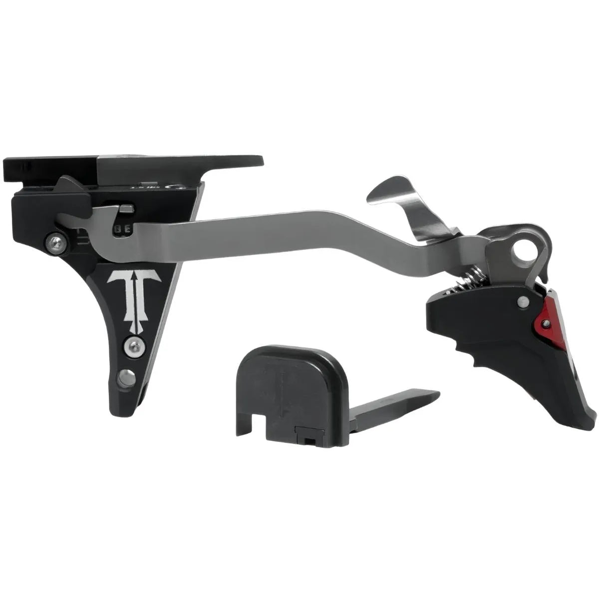 Regulowany system spustowy TriggerTech ACE z płaskim czerwonym językiem do pistoletu Glock