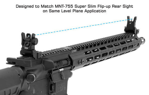 UTG Flip-Up Rear Sight – Składany Przeziernik do AR-15 Picatinny Czarny MNT-955