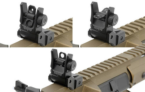 UTG Flip-Up Rear Sight – Składany Przeziernik do AR-15 Picatinny Czarny MNT-955